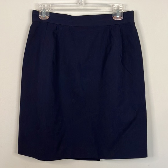 Issey Miyake vintage navy wool wrap skirt - Picture 2 of 6